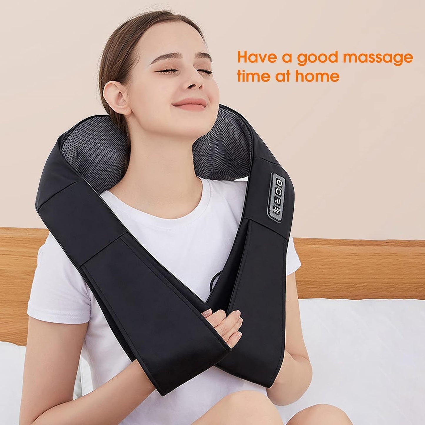 Shiatsu Back and Neck Massager, Back Massager Deep Tissue Kneading Massager Neck and Shoulder Massager with Heat, Electric 4D Massage Pillow Fathers Day Dad Gifts from Daughter(Not Cordless)