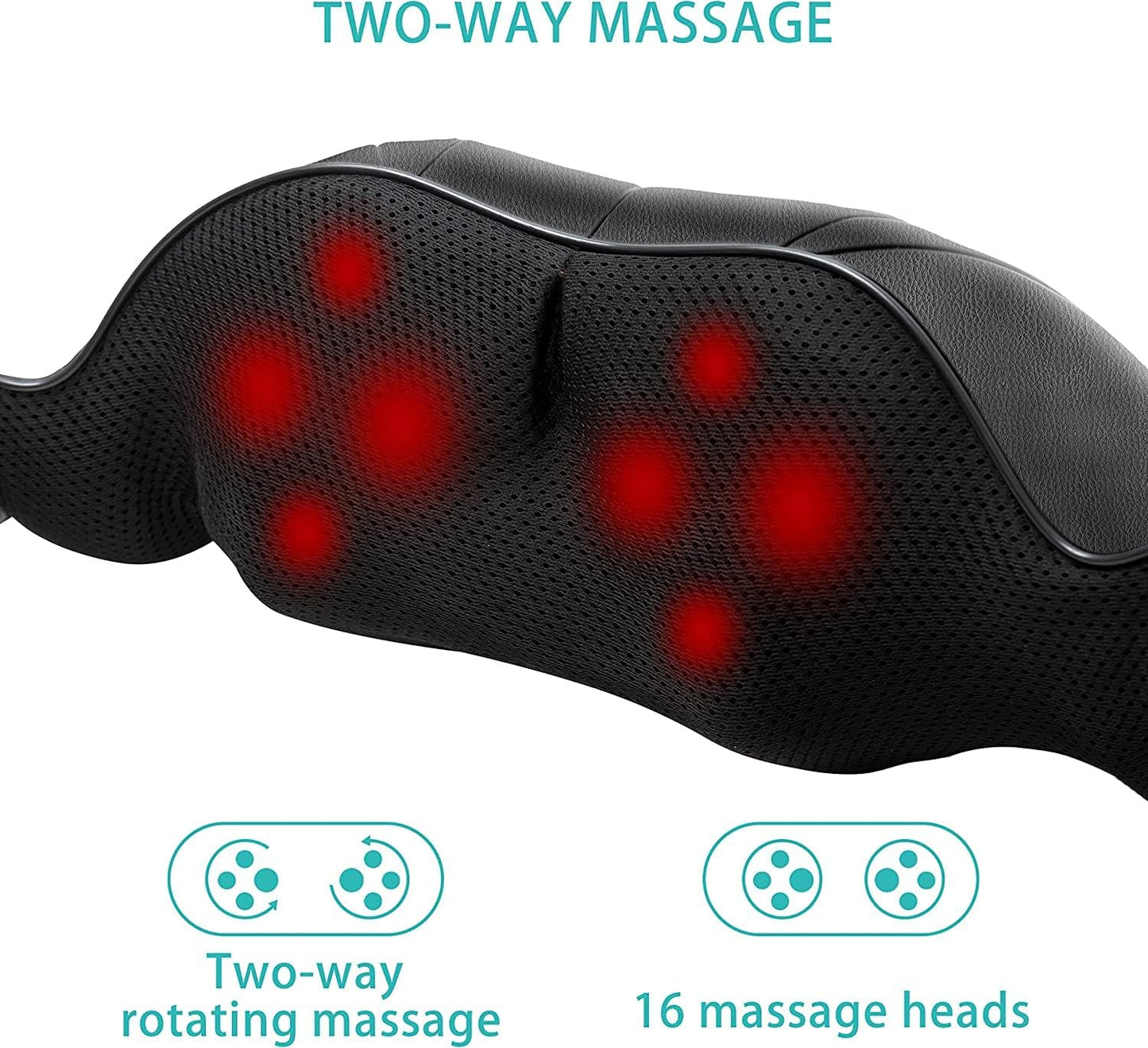 Shiatsu Back and Neck Massager, Back Massager Deep Tissue Kneading Massager Neck and Shoulder Massager with Heat, Electric 4D Massage Pillow Fathers Day Dad Gifts from Daughter(Not Cordless)